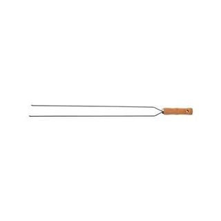 Brochetas Dobles de Carne Tramontina Churrasco 65 cm Acero Inoxidable Madera