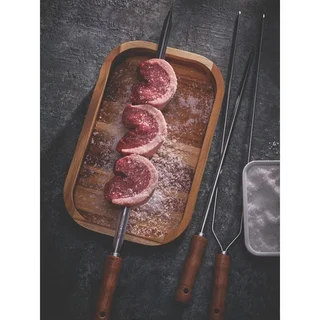 Brocheta Churrasco Tramontina 65 cm Acero Inoxidable y Madera FSC