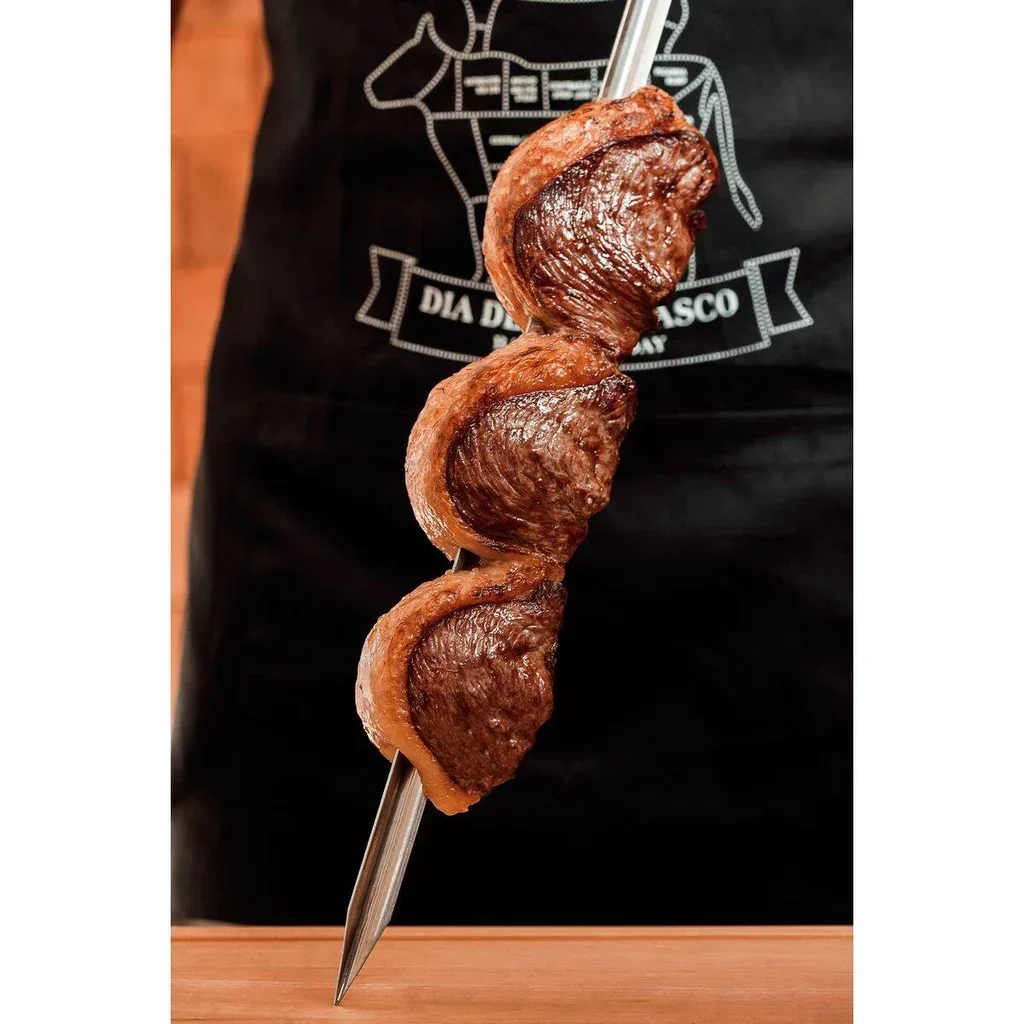 Brocheta Churrasco Tramontina 65 cm Acero Inoxidable y Madera FSC