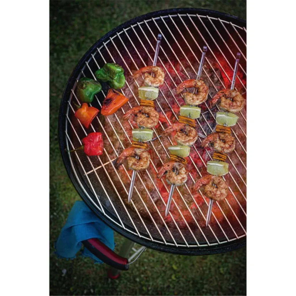 Brochetas de Acero Inoxidable Tramontina Churrasco 30 cm Pack de 6 para Barbacoa Carne