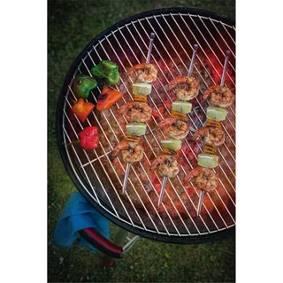 Brochetas de Acero Inoxidable Tramontina Churrasco 30 cm Pack de 6 para Barbacoa Carne