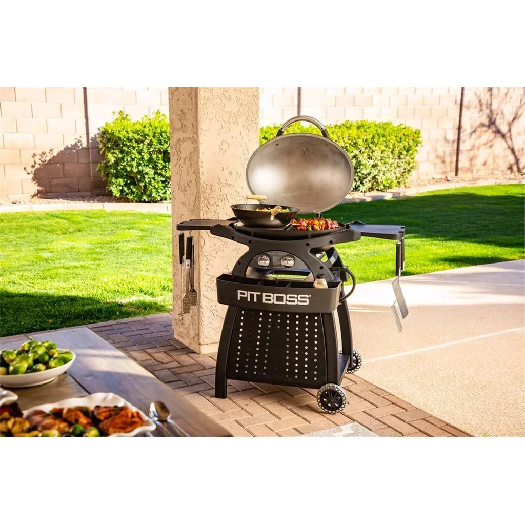 Carrito Barbacoa Gas Pit Boss Sportsman 2 Aluminio con Bandeja de Condimentos