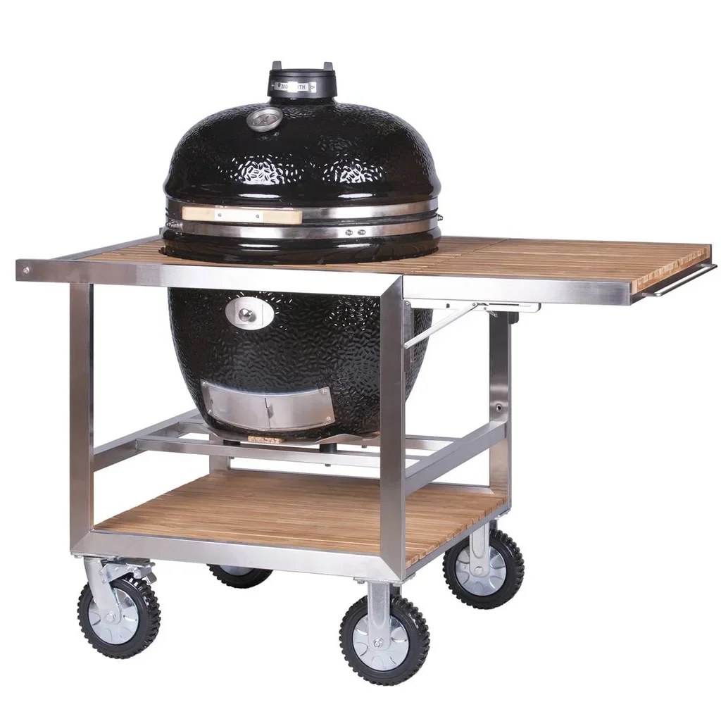 Carrito Buggy Monolith LeCHEF – Acero Inoxidable y Ruedas 20cm – Transporte Premium Kamado