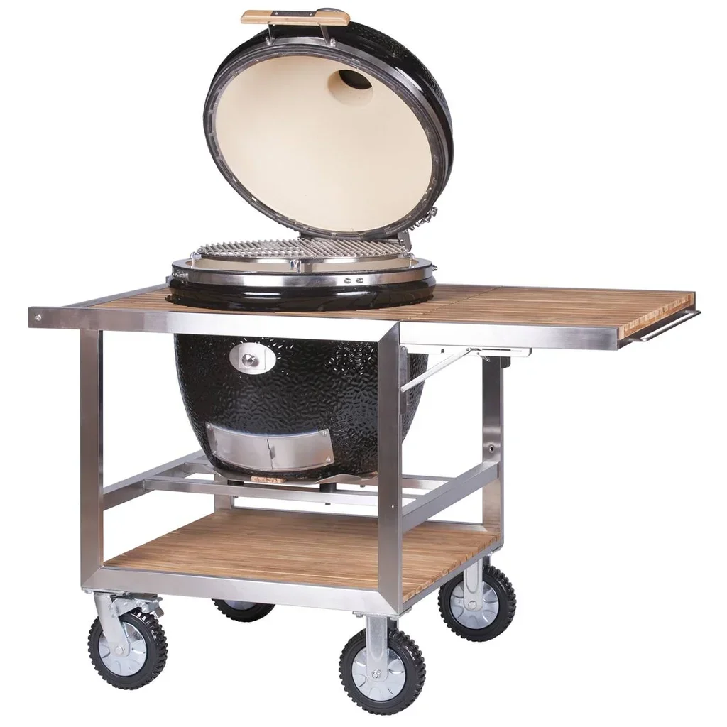 Carrito Buggy Monolith LeCHEF – Acero Inoxidable y Ruedas 20cm – Transporte Premium Kamado