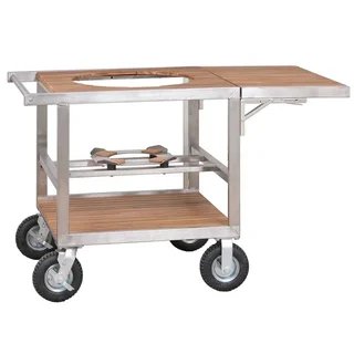 Carrito Buggy Monolith LeCHEF – Acero Inoxidable y Ruedas 20cm – Transporte Premium Kamado