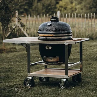 Carrito para Barbacoa Monolith Classic Basic con Mesa Plegable de Teca