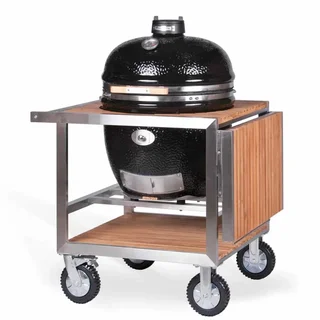 Carrito para Barbacoa Monolith Classic Basic con Mesa Plegable de Teca