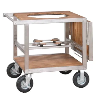Carrito para Barbacoa Monolith Classic Basic con Mesa Plegable de Teca