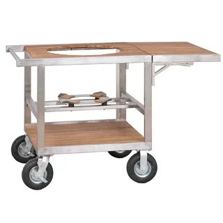 Carrito para Barbacoa Monolith Classic Basic con Mesa Plegable de Teca
