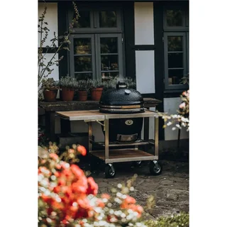 Carrito para Barbacoa Monolith Classic Basic con Mesa Plegable de Teca