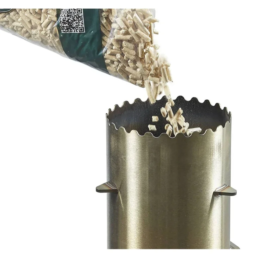 Estufa exterior de pellets FARO LIGHT - Calefactor ecológico 7kW para terraza