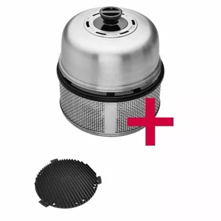 Cobb Premier Air Deluxe Portable Charcoal BBQ Grill with Integrated Temperature Control System and Griddle Plate