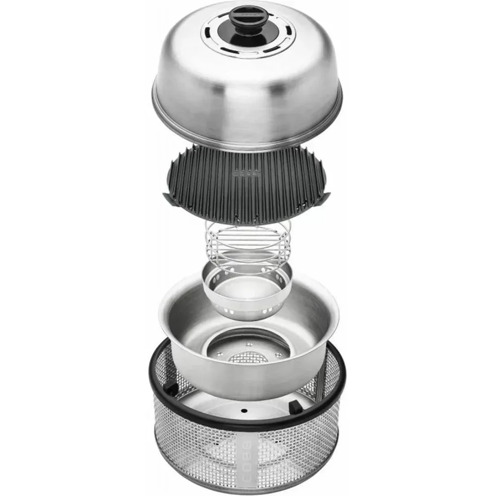 Cobb Premier Air Deluxe Portable Charcoal BBQ Grill with Integrated Temperature Control System and Griddle Plate