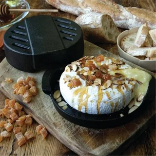 Cazuela de Hierro Fundido Esmaltado 17 cm para Camembert, Horno y Barbacoa