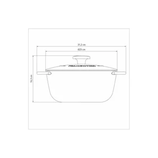 Cocotte in Ghisa Tramontina Trento 24 cm 4L Antiaderente Induzione Forno