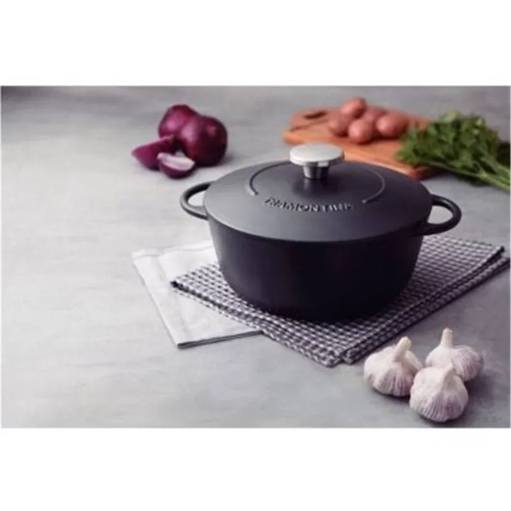 Cacerola Hierro Fundido Tramontina Trento 24 cm 4L Antiadherente Inducción Horno