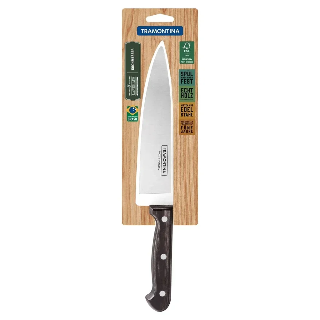 Cuchillo de Chef 20 cm Tramontina Landhaus Mango de Madera FSC