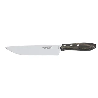 Cuchillo Chef Tramontina Churrasco 20 cm Hoja Acero Inoxidable Mango Madera FSC