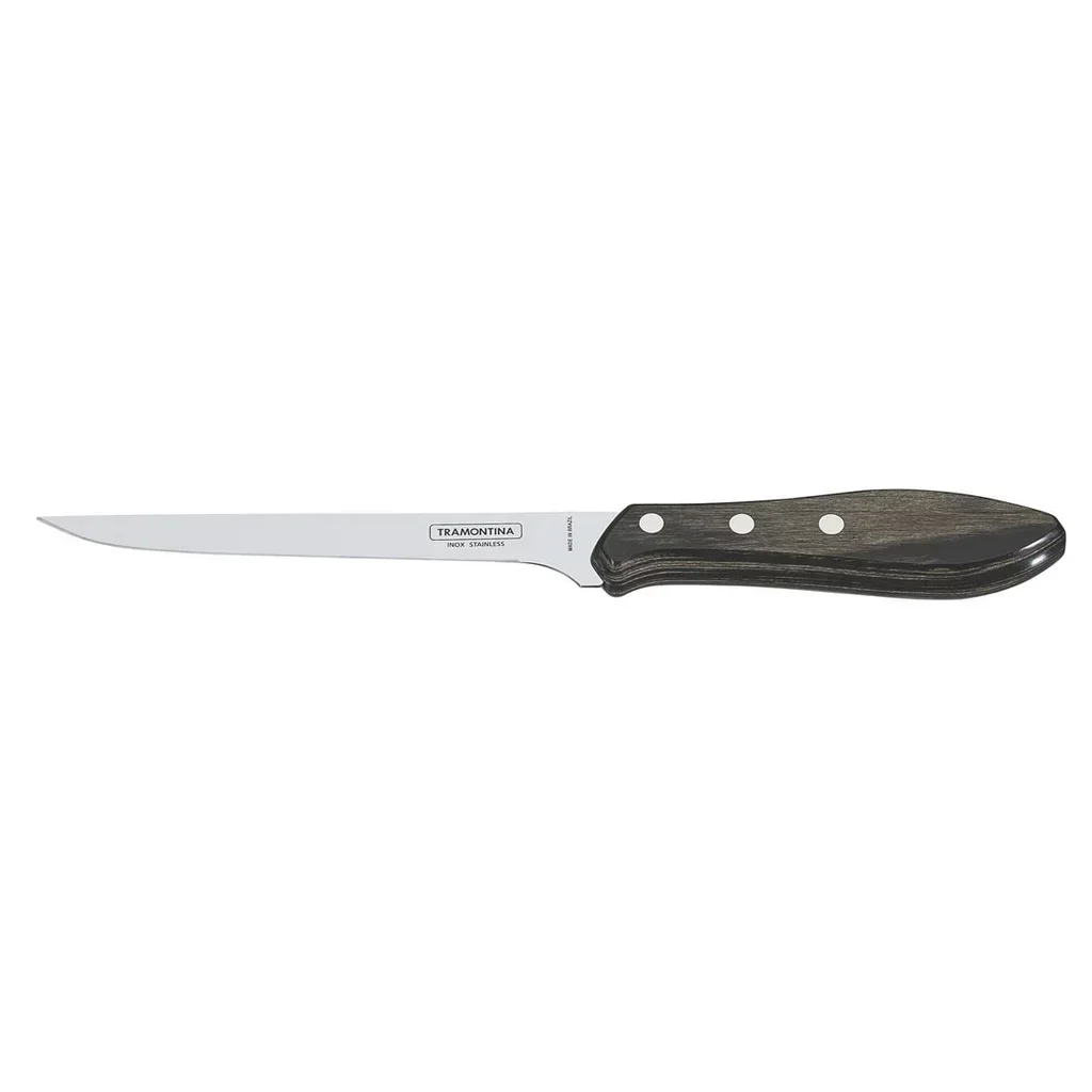Cuchillo para deshuesar 15 cm Tramontina Churrasco - Hoja de acero inoxidable de precisión
