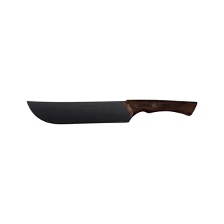 Cuchillo de Carne Churrasco 19 cm - Hoja de Carnicero Profesional Acero Inoxidable Mango Madera