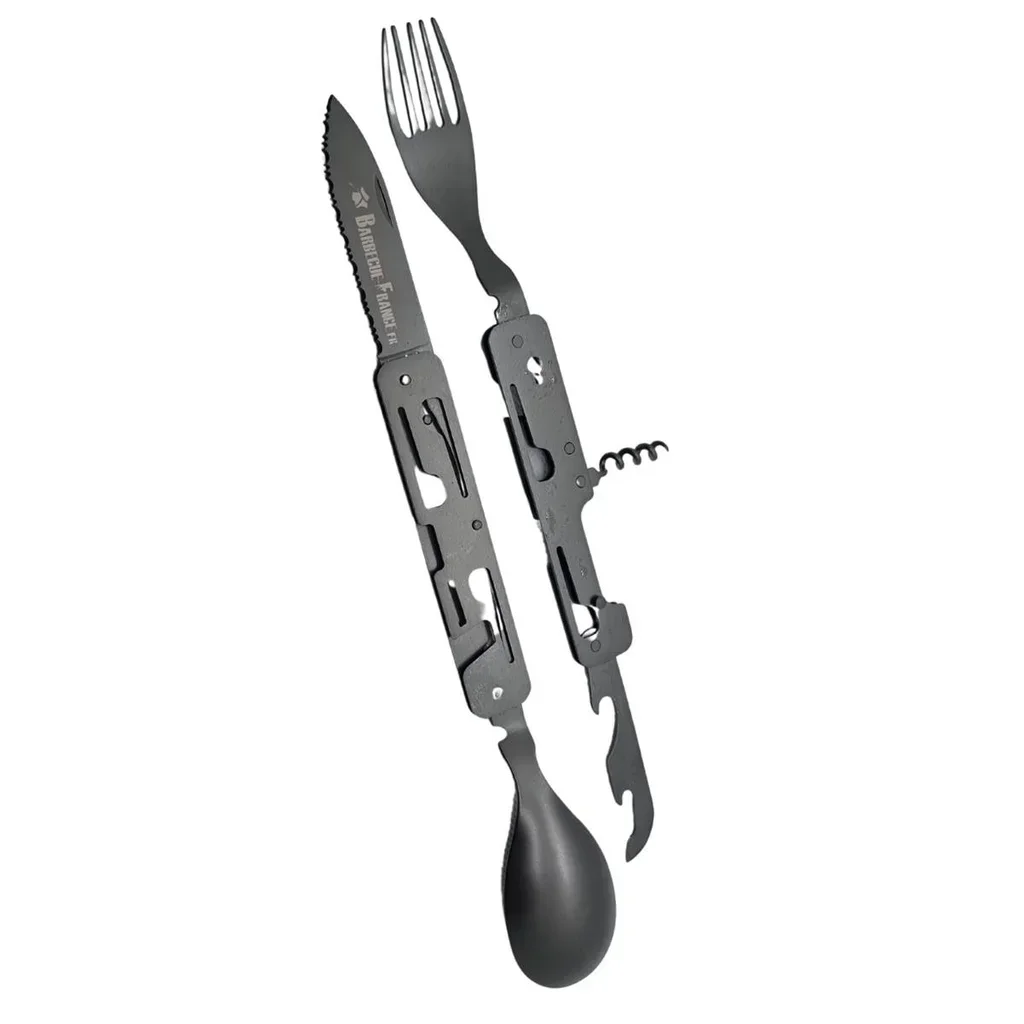 Set de cubiertos reutilizables para viaje con funda compacta de neopreno ecológico portátil