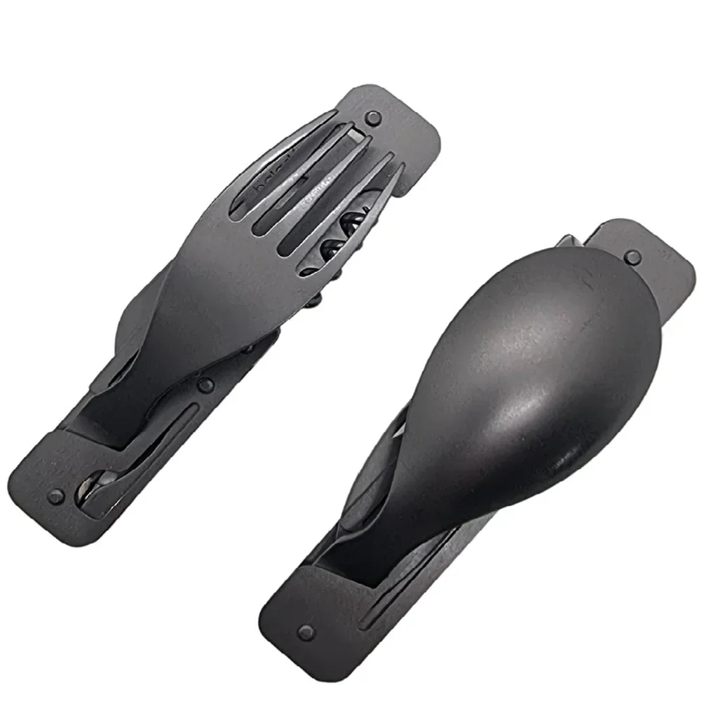 Set de cubiertos reutilizables para viaje con funda compacta de neopreno ecológico portátil