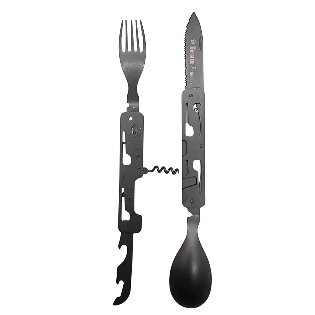 Set de cubiertos reutilizables para viaje con funda compacta de neopreno ecológico portátil