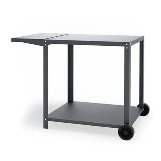 60 cm Trolley Cart Pure Allure Amalia 2 Slate Steel Shelves Serving Kitchen Storage