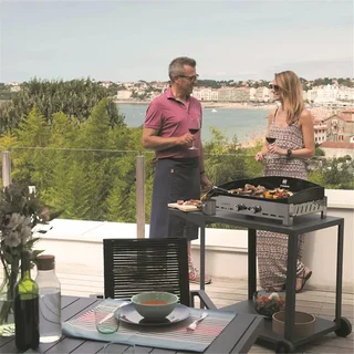 60 cm Trolley Cart Pure Allure Amalia 2 Slate Steel Shelves Serving Kitchen Storage