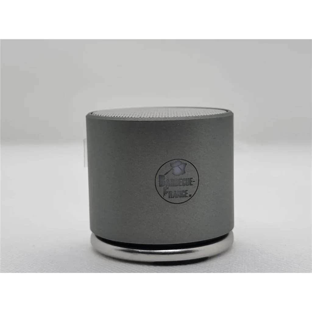 Altavoz Bluetooth gris compacto 3W doble salida de audio 6h autonomía