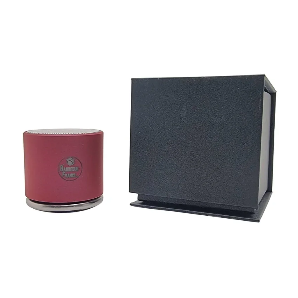 Altavoz Bluetooth Rojo Inalámbrico – Doble Salida de Audio 3W, Diseño Compacto con Mosquetón