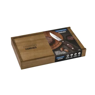 Juego de 4 cuchillos de cocina Tramontina Rio Grande con mangos de madera FSC