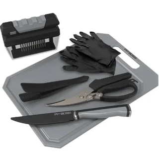 Kit preparazione barbecue Pit Boss 6 accessori coltello tagliere forbici
