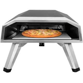 Horno de pizza a gas portátil exterior 500°C cocción 60 segundos piedra refractaria 30cm