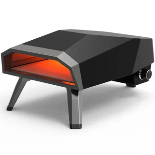 Horno de pizza a gas portátil exterior 500°C cocción 60 segundos piedra refractaria 30cm