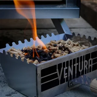 Horno de Pizza Híbrido Ventura Portátil Gas y Pellets 450°C