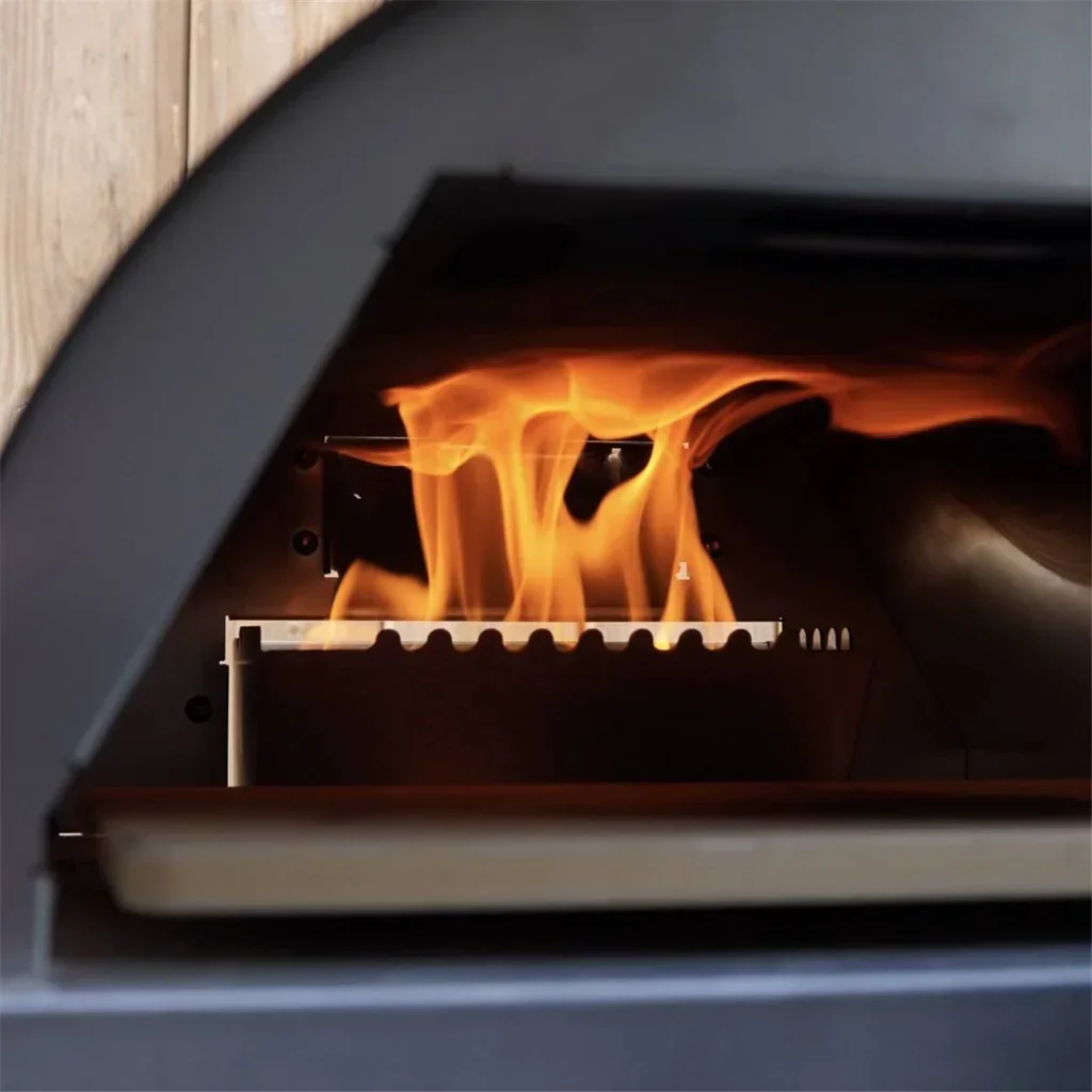 Horno de Pizza Híbrido Ventura Portátil Gas y Pellets 450°C