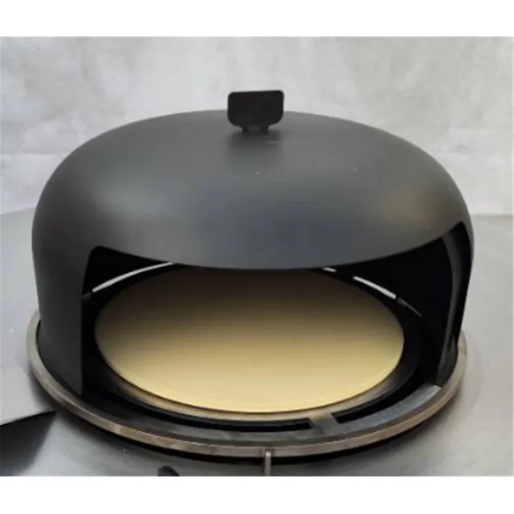 Horno de pizza con cúpula de acero de doble pared de 43 cm con piedra para brasero