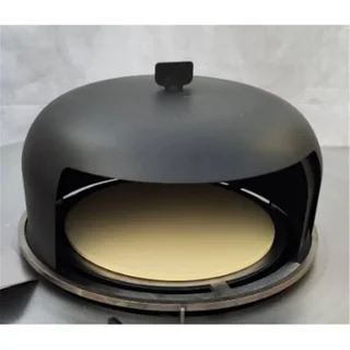 Horno de pizza con cúpula de acero de doble pared de 43 cm con piedra para brasero