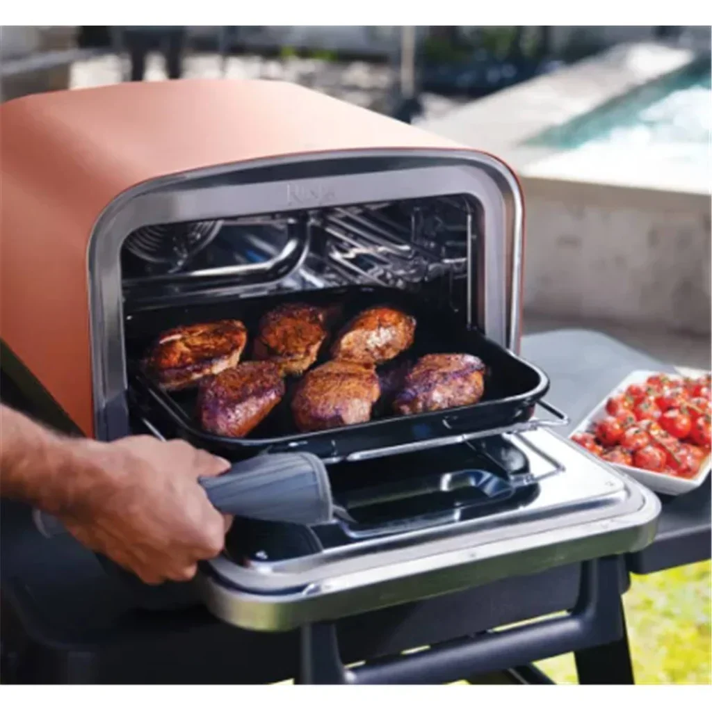 Horno Eléctrico Exterior Ninja Woodfire Multifunción 8 Programas Ahumador Pizza