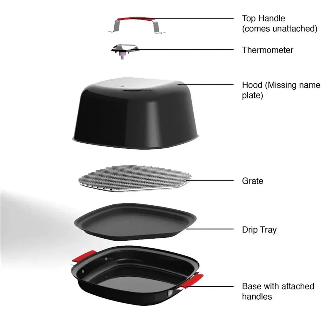 Ahumador de Mesa KitchenQue™ para Estufa de Gas Eléctrica Inducción Interior