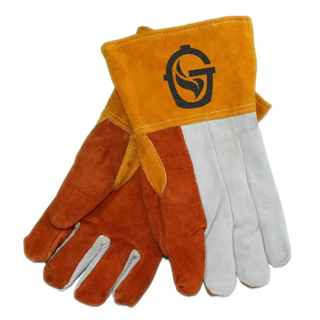 Guantes protección térmica cuero Goldens Cast Iron resistencia 205°C barbacoa grill