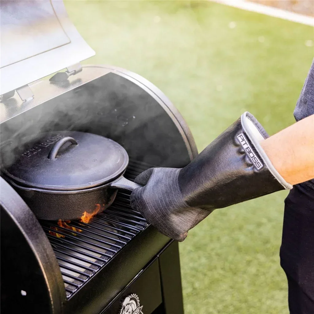 Guantes Térmicos Pit Boss Nitrilo Barbacoa Resistente Calor 200°C Alta Temperatura