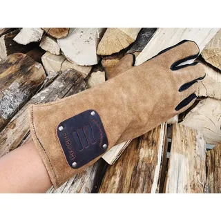 Gants protection thermique cuir véritable résistants chaleur feu braises