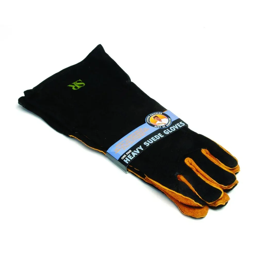 Guantes Resistentes al Calor de Cuero Gamuzado Steven Raichlen – 45 cm
