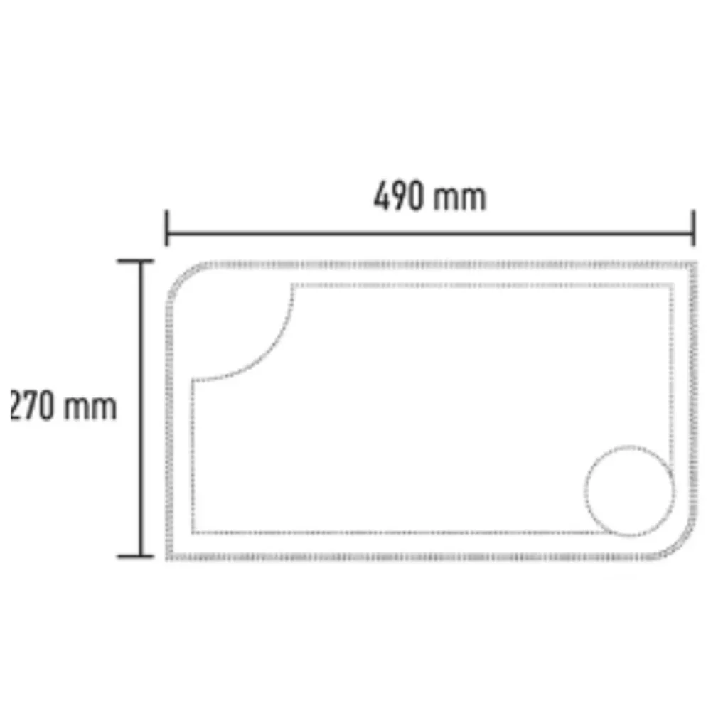 Gran tabla de cortar de madera maciza artesanal francesa 49x27cm