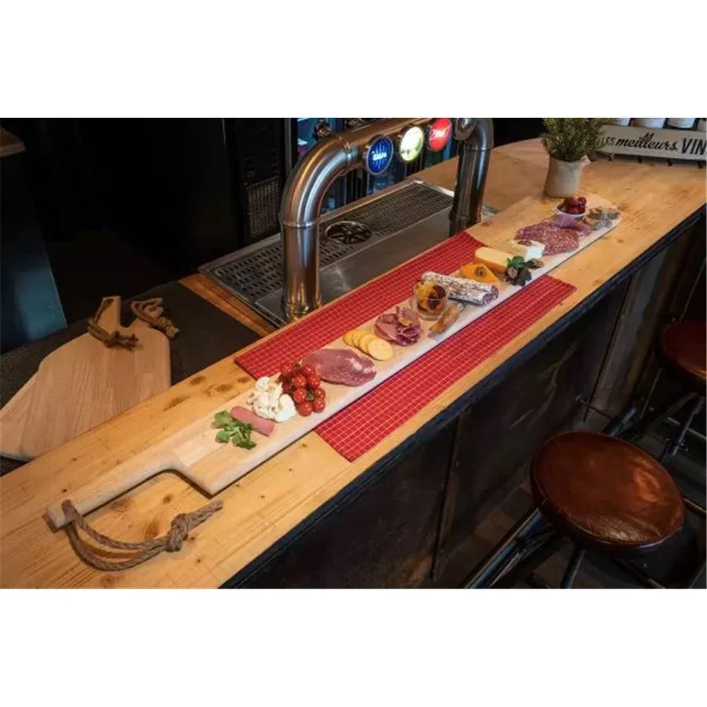 Gran tabla de cortar madera La Parisienne XL 150cm artesanal francesa para aperitivos y embutidos