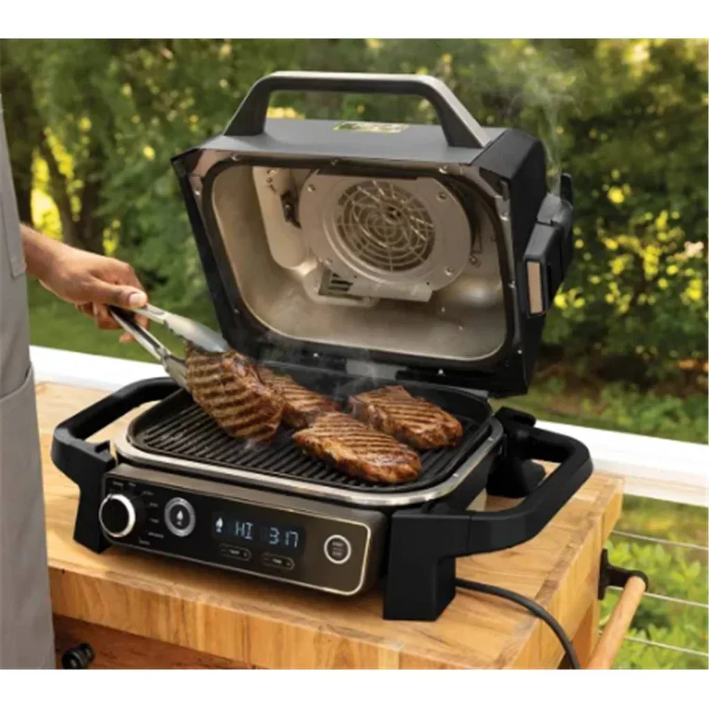 Ninja Woodfire 7-in-1 Electric Grill with Built-in Smoker and Air Fryer - 2400W