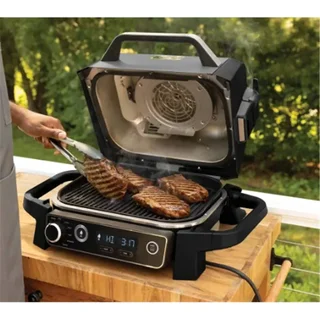 Ninja Woodfire 7-in-1 Electric Grill with Built-in Smoker and Air Fryer - 2400W