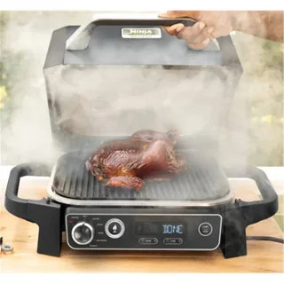 Ninja Woodfire 7-in-1 Electric Grill with Built-in Smoker and Air Fryer - 2400W